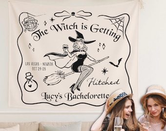 Retro Halloween Bachelorette Wandbehang: 'Diese Hexe wird geschlossen' Schild