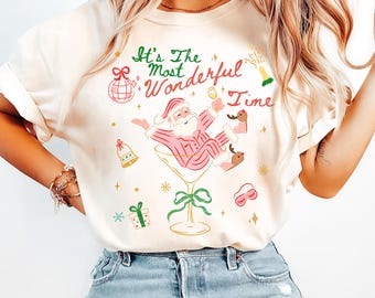 Christmas Time Shirt, It's The Most Wonderful Time Shirt, Christmas Shirt, Vintage Christmas Shirt, Retro Christmas T-Shirt