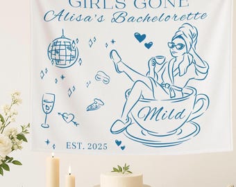 Anpassbarer 'Gone Mild' Bachelorette Hintergrund: Pyjama Party Decor
