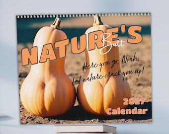Natures Butt 2027 Calendar, Bum Calendar, Funny Calendar, Gag Gifts, Funny Gift Ideas, White Elephant, Secret Santa