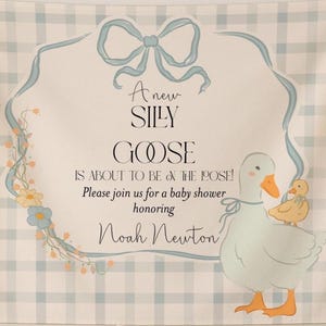 One Silly Goose Birthday Personalized Banner 1st Birthday Silly Goose Party Decor Photo Backdrop Goose Custom Banner First Birthday Ideas