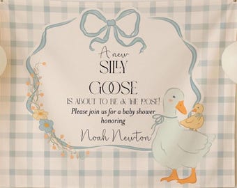 Personalized Silly Goose 1st Birthday Banner: Photo Backdrop