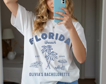 Custom Florida Bachelorette Party Shirt: Beach Bride, Coastal Girls Trip