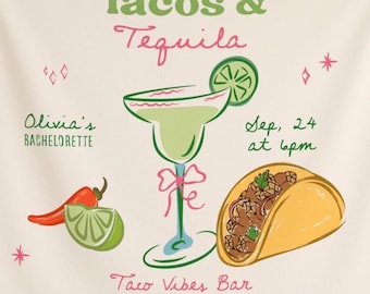 Margarita Bachelorette Tapestry: Margs and Matrimony, Tequila Fiesta Decor