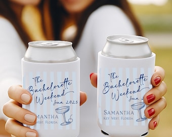 Personalized Bachelorette Party Can Cooler: Beach Coastal Vibes