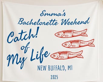 Catch of My Life Bachelorette Backdrop: Coastal Fisherman Decor