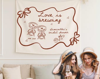Espresso Martini Bridal Shower Backdrop: Custom Coffee Brunch Banner
