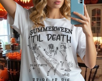 Bride Squad ForeverBachelorette Shirt: Gothic Skeleton Bride, Halloween Party Tee
