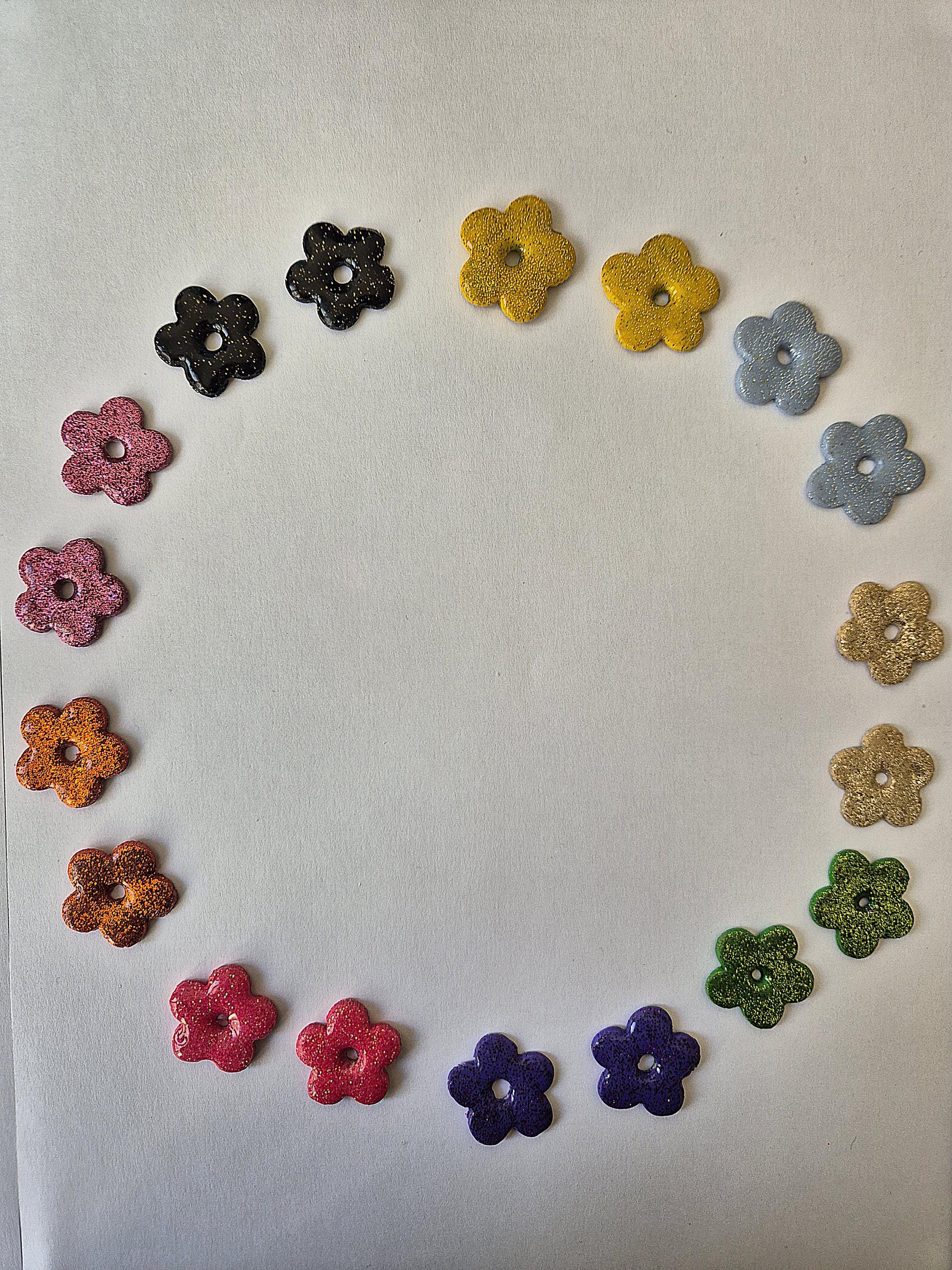 handmade tassels, flower tassels, interchangeable tassels, single tassels, polymer clay tassels