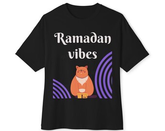 Ramadan Vibes cat illustration Tee | Ramadan shirt