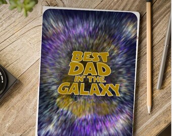 Wydrukuj sztukę na Dzień Ojca | Najlepszy tata w Galaktyce I Zabawny prezent dla taty | Pobieranie cyfrowe na kubek, koszulki, kartkę na Dzień Ojca, poszewkę na poduszkę
