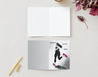 Karta na Dzień Matki „Najsilniejsza, najfajniejsza mama” | Projekt sportowca (wersja cyfrowa do pobrania)