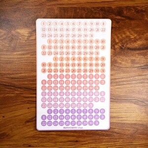 Etichetta giorni calendario tramonto // Planner // Bullet Journal // Scrapbooking // Organizzazione // Etichetta adesiva opaca