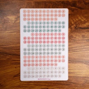 Etichetta giorni calendario neutro // Planner // Bullet Journal // Scrapbooking // Organizzazione // Etichetta adesiva opaca