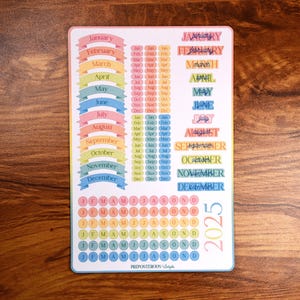 Meloenmaandenlabel || Planner || Bulletjournaal || Plakboeken || Organiseren || Mat stickerlabel