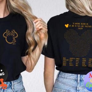 Funny Interactive Disney Shirt, Waiting In Line Puzzle Double Side Disney Shirt, Disney Dad Shirt, Disney Mom Shirt, Disneyworld Shirt