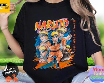 Vintage 2002 Naruto & Sasuke T-shirt Black - Etsy
