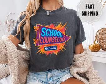 Comfort Colors Schulbetreuer-Shirt: Personalisiertes Lehrer-T-Shirt für psychische Gesundheit