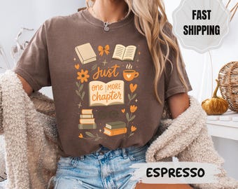 Comfort Colors Book Lover Shirt: Floral Bookish Reader Tee