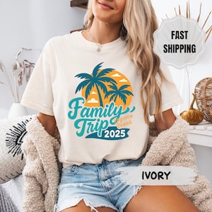 Personalized Family Beach Vacation Shirt, Summer 2025 Shirt, Family Matching Tee, Family Beach Trip, Custom Family Vacation Shirt, Beach Tee