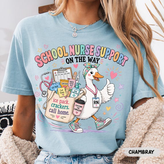 School Nurse Shirt Comfort Colors, Funny School Nurse Gift, Nurse Appreciation Tee, Back to School Nurse, School RN Gift
