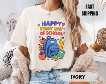 Komfort Farben Erster Schultag Shirt: Retro Lehrer T-Shirt