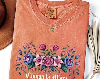 Comfort Colors®-shirt Chinga la Migra, afschaffing ijsprotest, sociale rechtvaardigheid, mensenrechten van immigranten, geen mens is illegaal, latino-protest-T-shirt