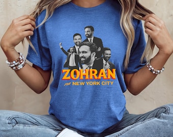 Zohran for NYC Photo Tshirt, Zohran for Mayor Tee, Zohran Mamdani T-shirt, Vote Zohran Tee, Zohran Photo Tee, Progressive Zohran 2025 Shirts