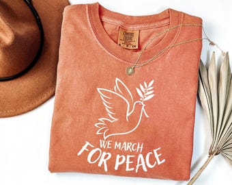 Dove Graphic Tee: Comfort Colors Anti-War Protest Shirt, No War Shirt, Anti Trump T-shirt