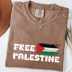 Comfort Colors Palestine Shirt, Free Palestine T-Shirt, Cute Palestine Flag Crewneck Shirts, Stand With Palestine, Xmas Gift For Palestinian