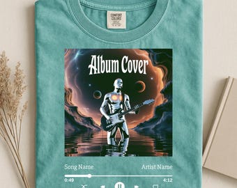 Comfort Colors Custom Song & Album Cover T-shirt: gepersonaliseerd muziekshirt