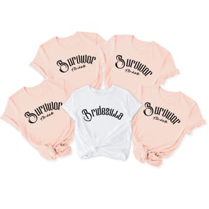 Bridezilla Shirts For Bride And Bridesmaids, Matching Bachelorette Party Team Tees, Survival Of The Bridezilla Shirts, Funny Wedding Shirts