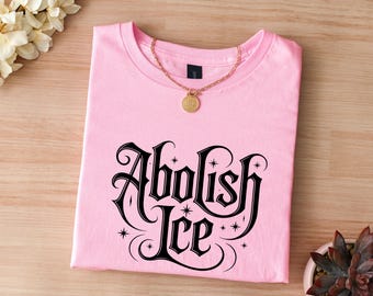 Abschaffen ICE Metal Style T-Shirt: Einwanderungsrechts-T-Shirt, Menschenrecht-T-Shirt, Pro-Immigrier-T-Shirt