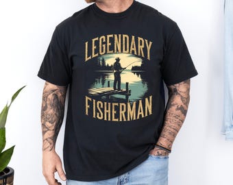 Komfortfärger Vintage fiskarskjorta: Retro fiskegåva
