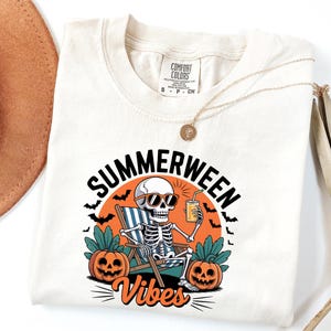 Summerween Skeleton Shirt, Summer-ween T-shirt, Spooky Summer Tee, Summer Halloween Shirt, Halloweener Gift, Summerween vibes Tee, Gift her