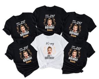 Funny Birthday Matching Shirt, Custom Face Birthday Shirt, Birthday Photo Shirts, Birthday Party Tees, Custom Photo Shirt, Birthday Team Tee