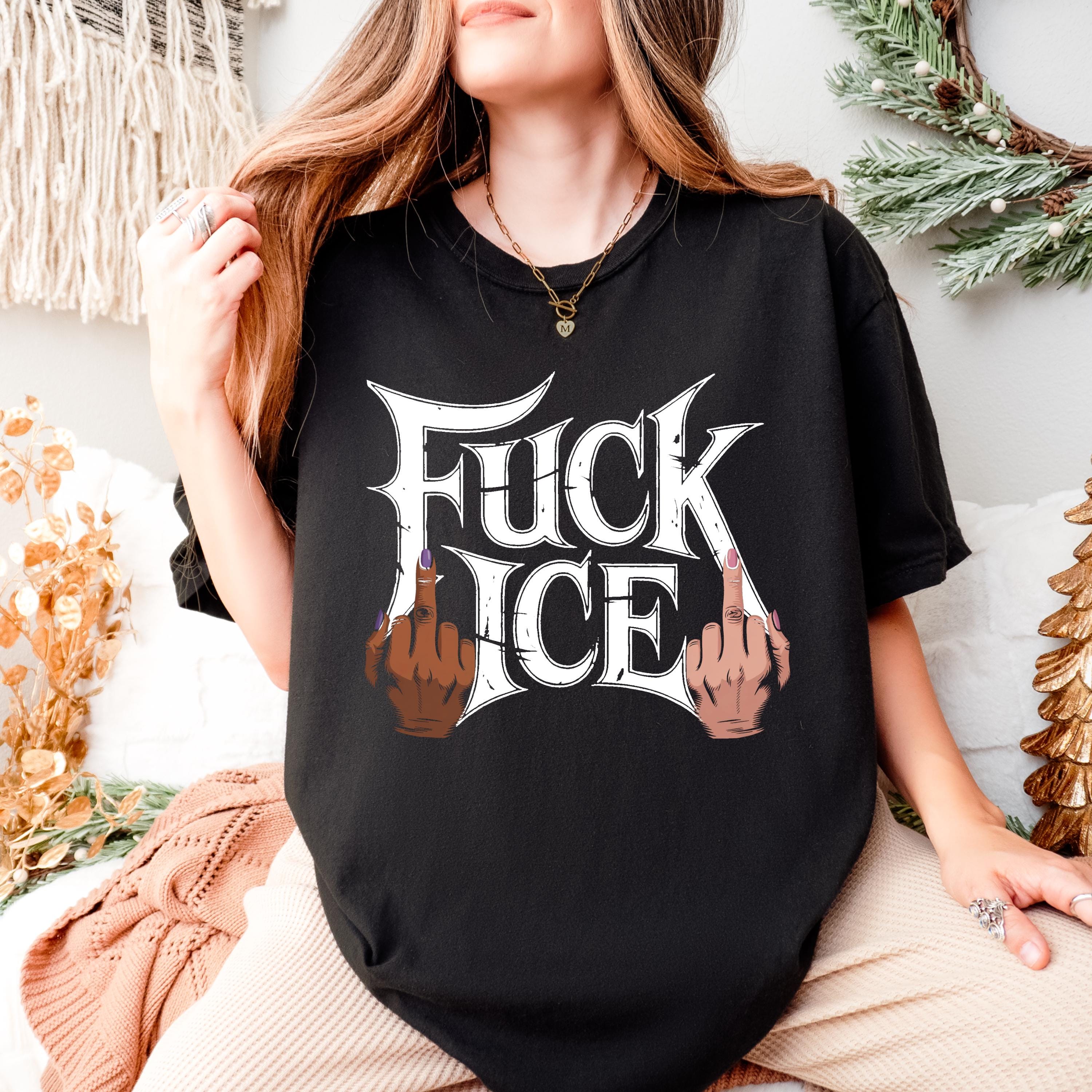Anti-ice Middle Finger Comfort Colors Tee - Protest Statement - Etsy