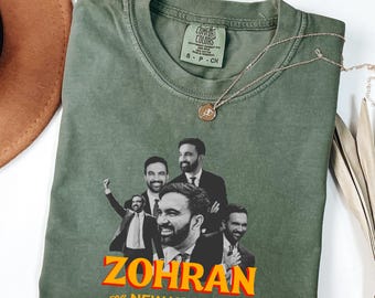 Comfort Colors Zohran for NYC Photo Shirt, Zohran for Mayor Tee, Zohran Mamdani, Vote Zohran Tee, Zohran Photo, Progressive Zohran 2025