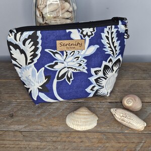 Bolsa de maquillaje hecha a mano, bolsa de cosméticos con detalle de cuentas, bolsa de artículos de tocador, bolsa con cremallera, monedero, organizador de bolsos, bolsa de viaje, bolsa de maquillaje