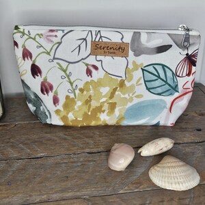 Bolsa de maquillaje hecha a mano, neceser, bolsa con cremallera, monedero, organizador de bolsos, bolsa de viaje, neceser, neceser floral