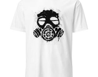 Camiseta de resistencia urbana / grafiti con máscara de gas: estilo urbano para rebeldes y rockeros