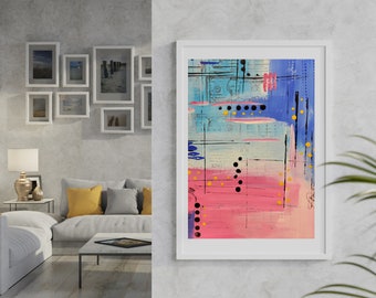 Colorful Abstract Art Print: Modern Wall Decor (Digital Download)