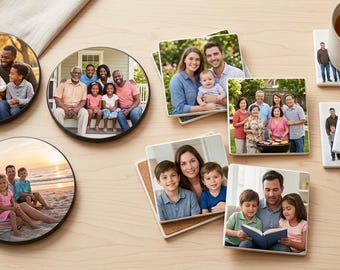 Custom UV Printed Photo Ceramic Tile | Circle Square Hexagon Home Decor