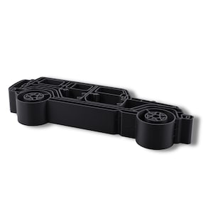 Flat product view of Black Jeep Wrangler 4 Door Side View, showing the complete outline and material depth.