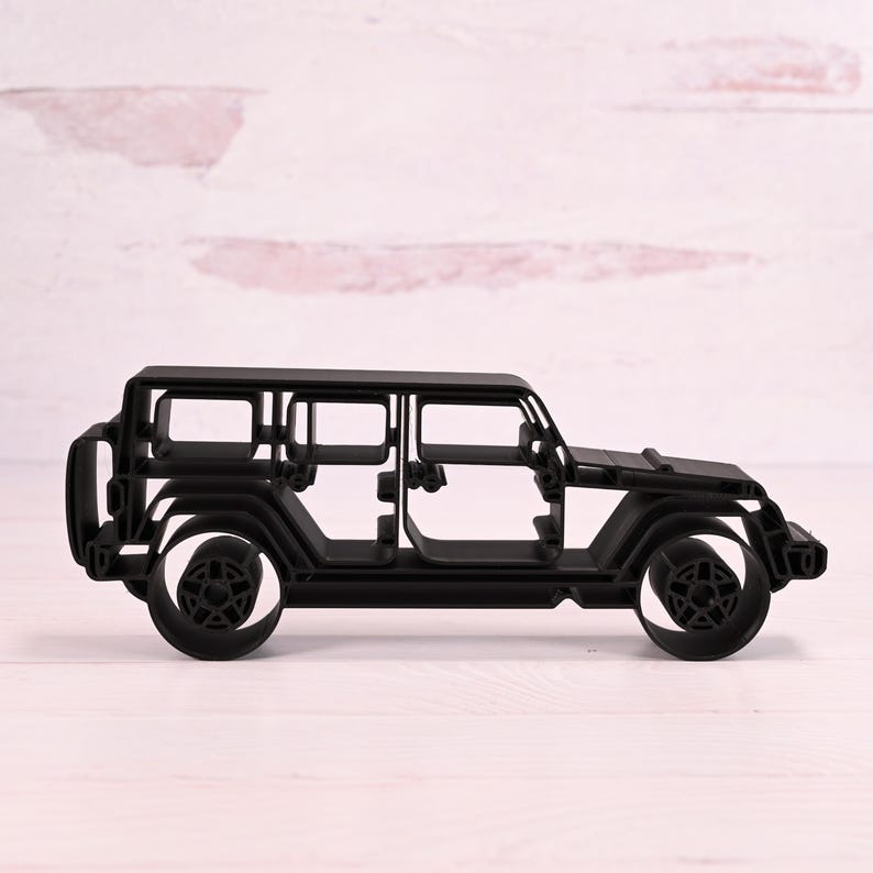 Additional product view of Black Jeep Wrangler 4 Door Side View, showing the Elegant Outlines design and details.