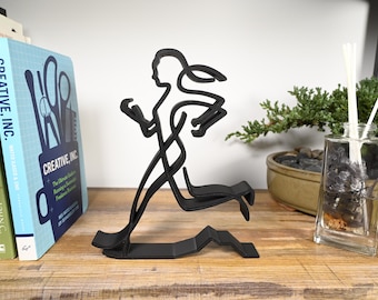 Abstract Female Runner, Minimalist Line Art Athlete, Female Running Silhouette Home Decor, Modern Hobbies and Desk Line Art
