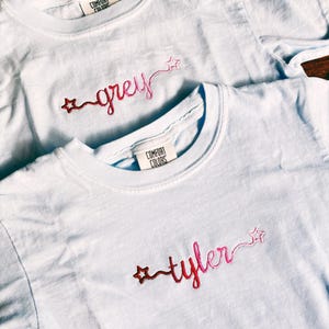 Personalized Embroidered Comfort Colors T Shirt for Kids