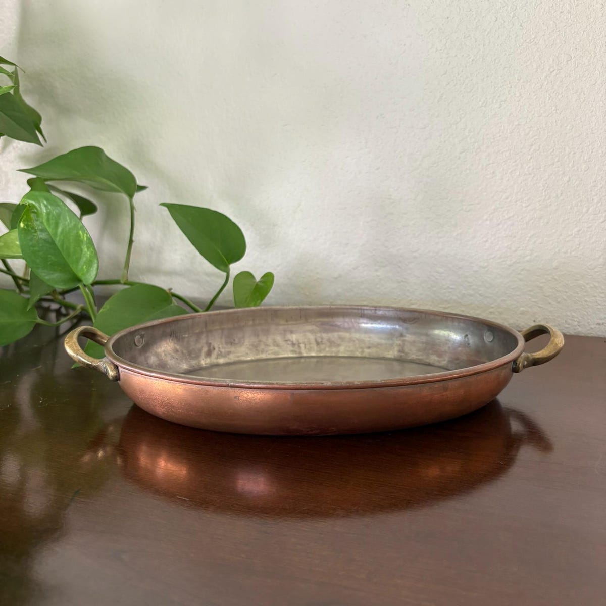 Vintage Copper Au Gratin Pan With Brass Handles, Mid-century French Style Cookware - Etsy
