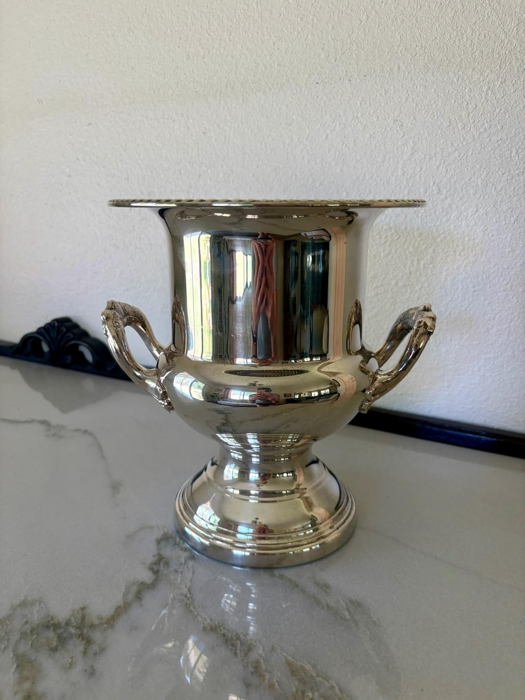 Vintage Leonard Silver Plated Champagne Bucket, Trophy Cup Wine Chiller