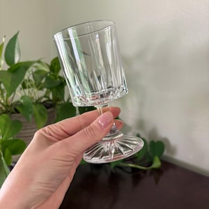 Vintage Crystal Stemware, Set of Water & Wine Glasses